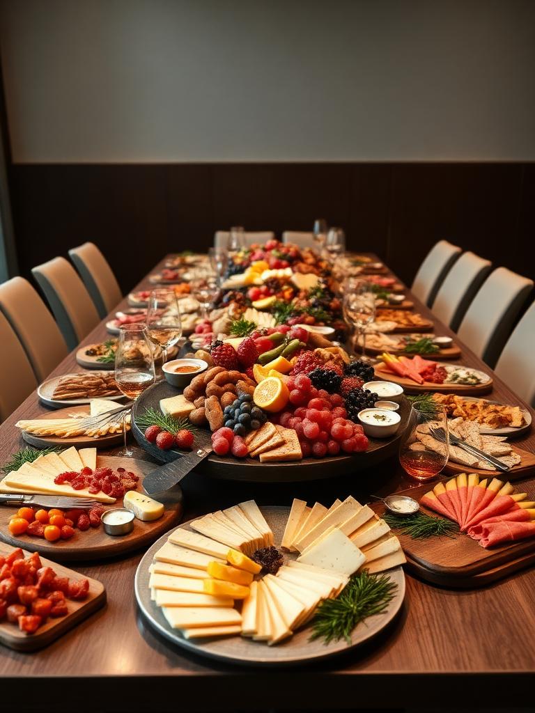 Boardroom charcuterie spread for an executive lunch
